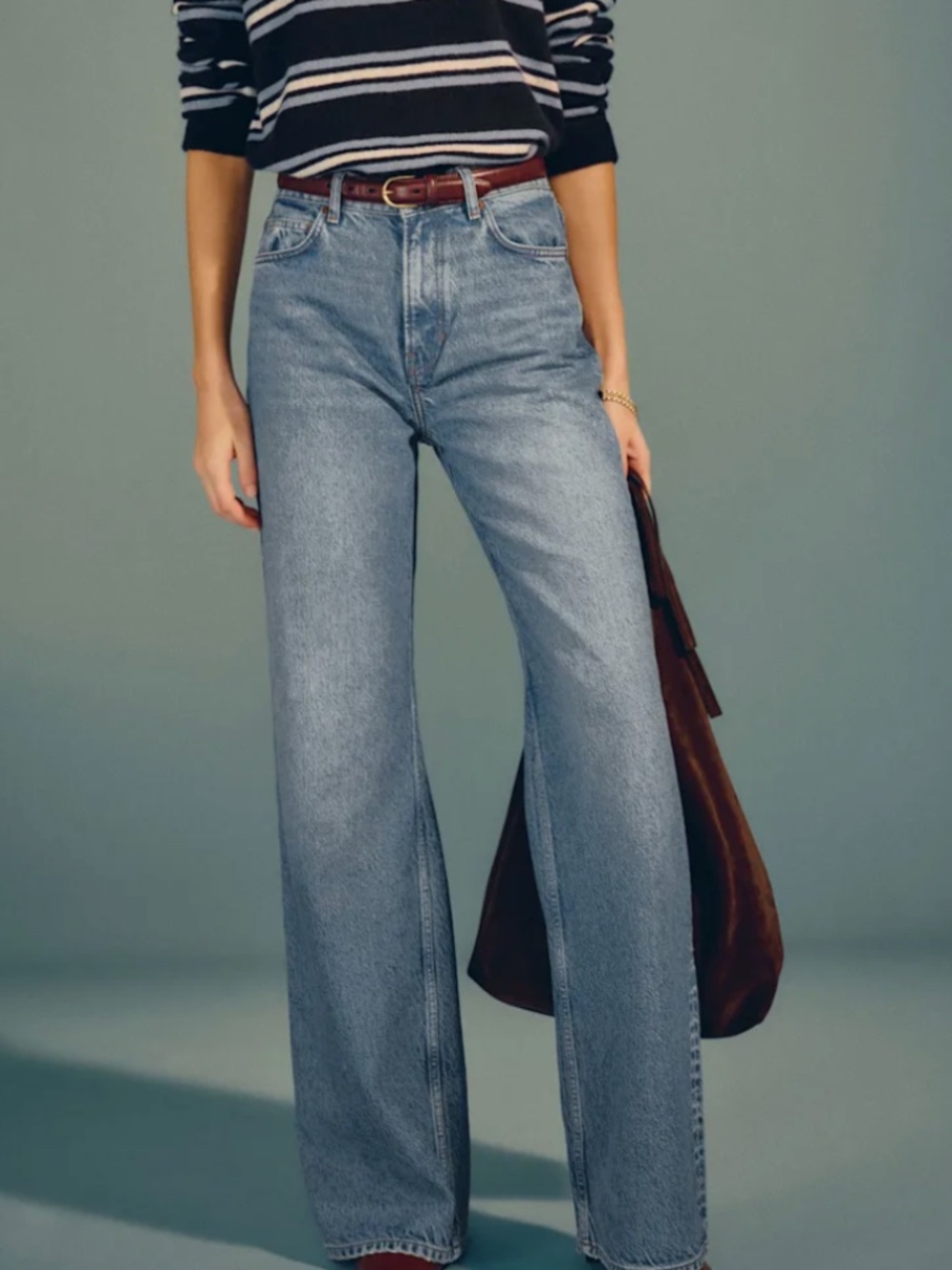 Reformation Carly High Rise Slouchy Wide Leg Jeans in Colorado Size 29